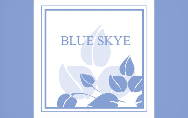 Blue Skye Lavender primary logo, reverse